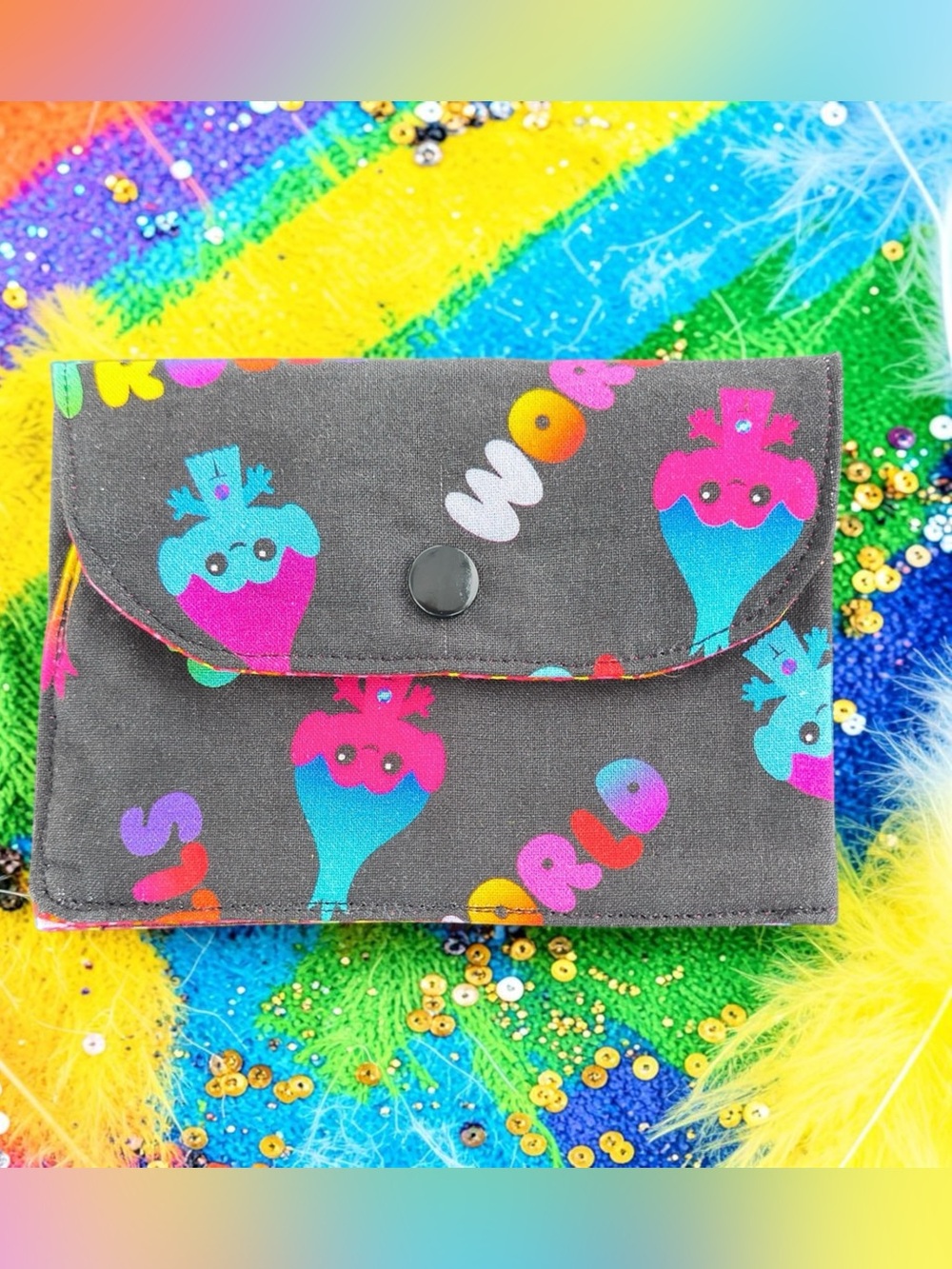Troll Theme Kids Wallet Gift Card Holder New Handmade